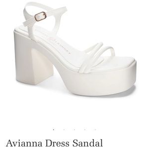 Brand new never worn white platform sandals